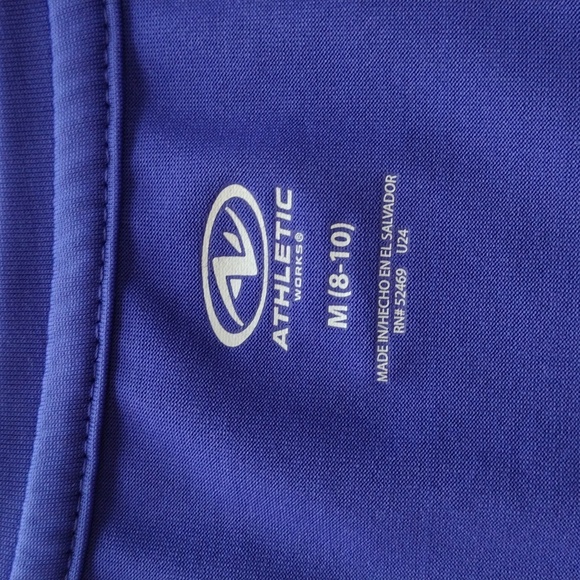 Athletic Works Women's Shirt Blue Size M(8-10) V Neck - Picture 4 of 7